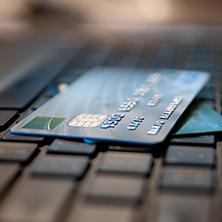 credit card computer keyboard