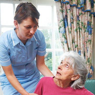 nurse with elderly lady